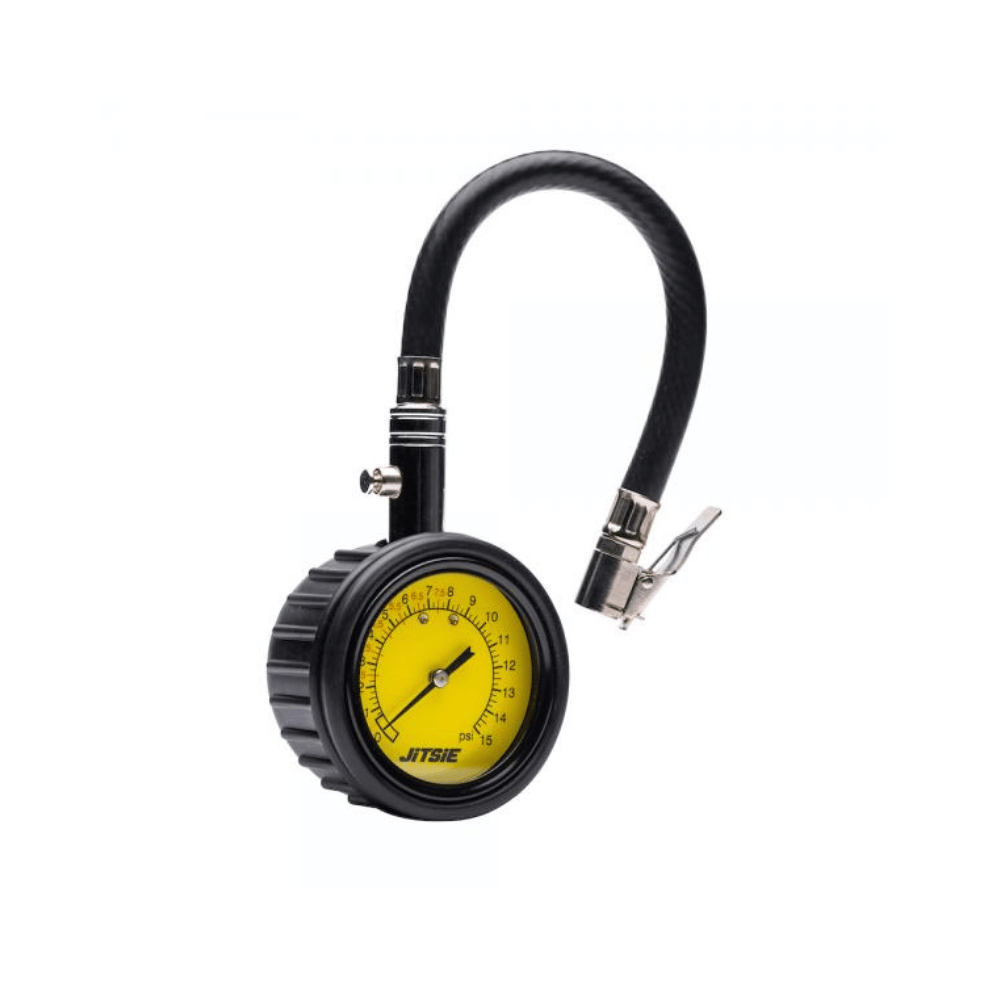 Tyre pressure discount gauge for compressor
