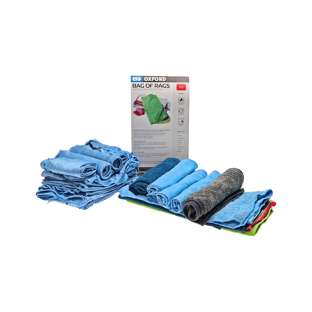 Oxford Rag Oxford Products Bag Of Rags Cleaning Cloths | Road and Trials