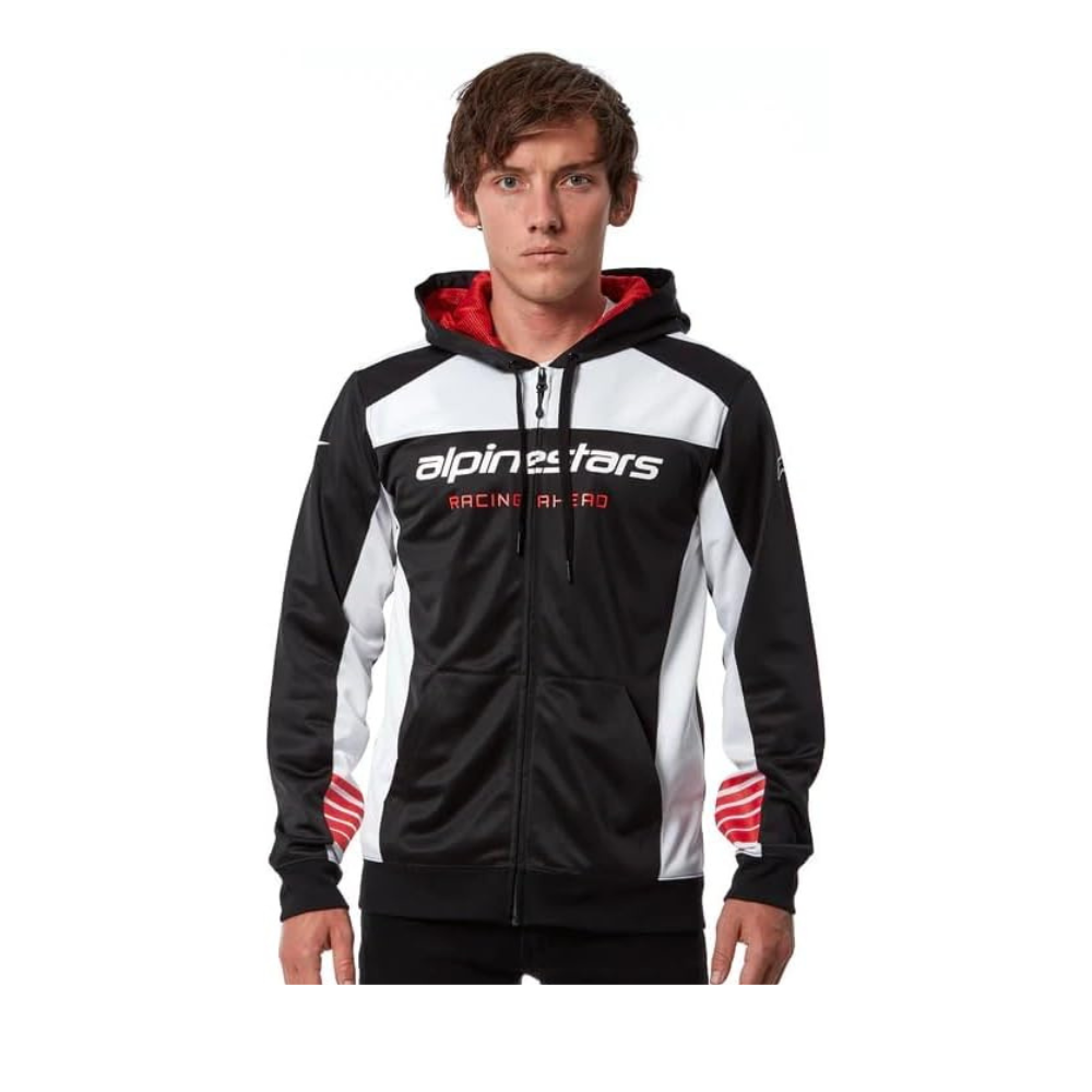 Alpinestars Sessions II Fleece Jacket – Black / White / Red - Road and Trials