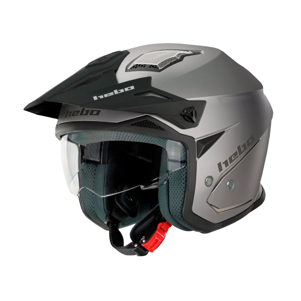 Hebo Trials Helmet Zone 5 Duo - Grey - Road and Trials