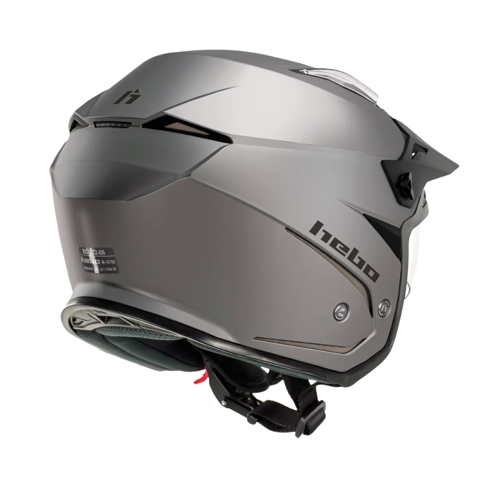 Hebo Trials Helmet Zone 5 Duo - Grey - Road and Trials