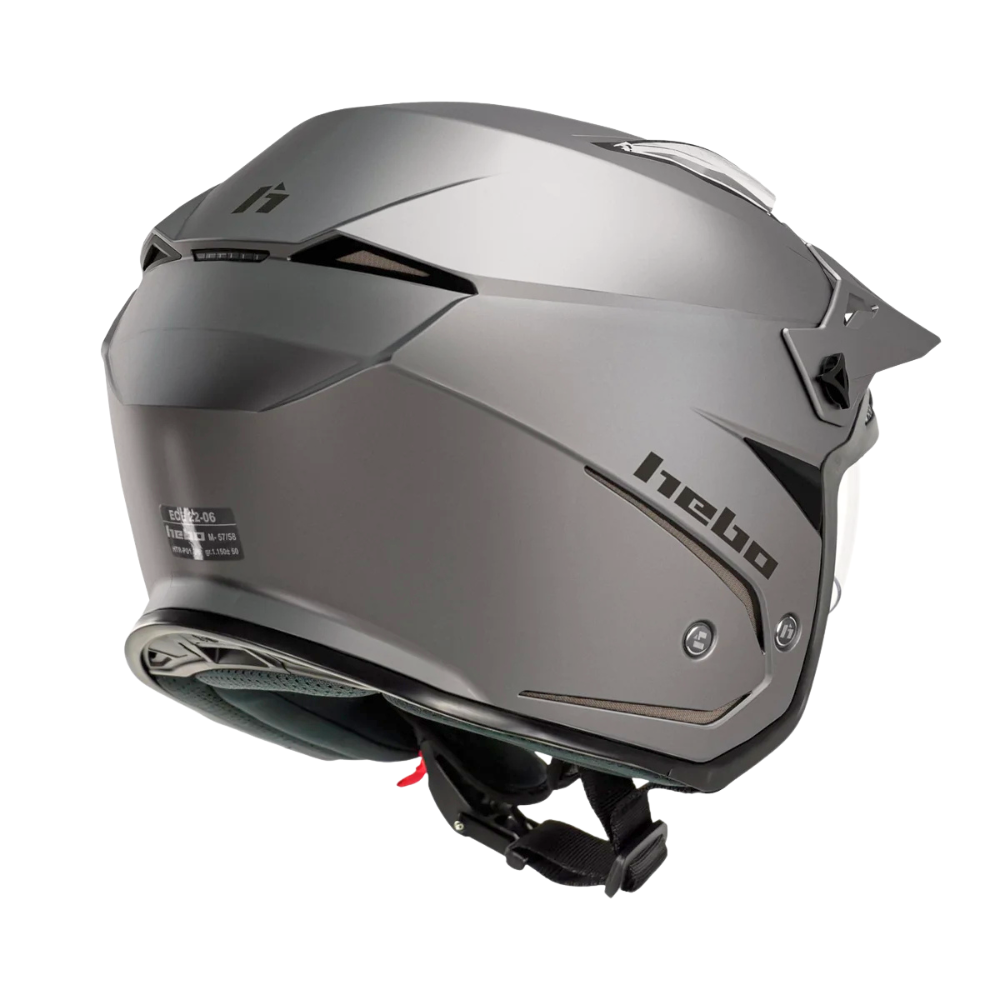 Hebo Trials Helmet Zone 5 Duo - Grey - Road and Trials