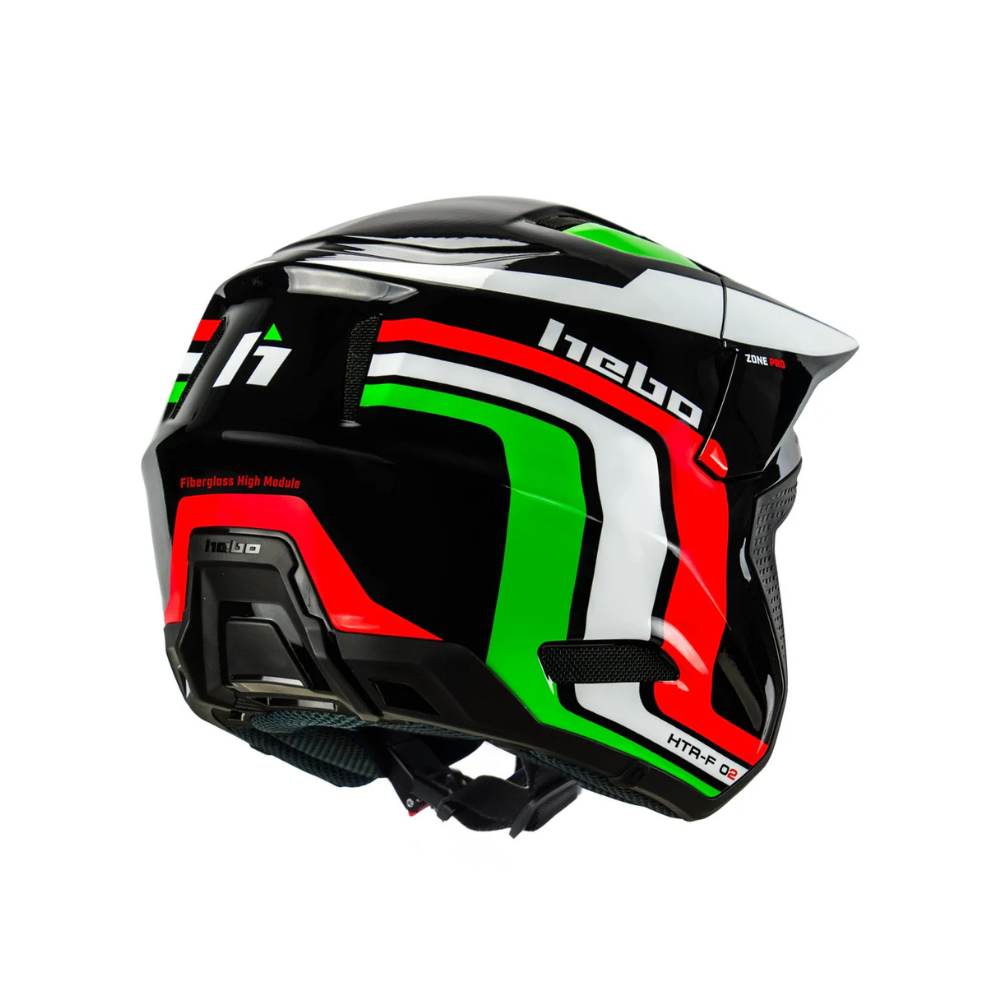 Hebo Zone Pro Classic Trials Helmet – Black / Green - Road and Trials