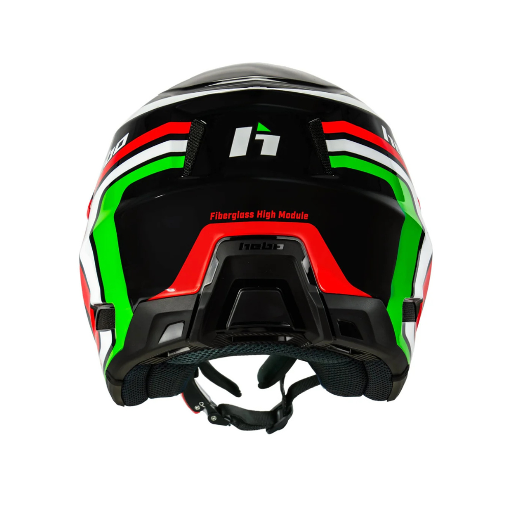 Hebo Zone Pro Classic Trials Helmet – Black / Green - Road and Trials