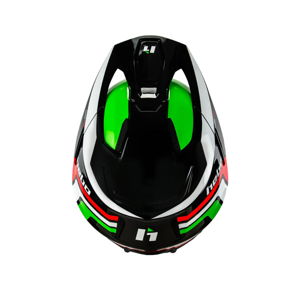 Hebo Zone Pro Classic Trials Helmet – Black / Green - Road and Trials