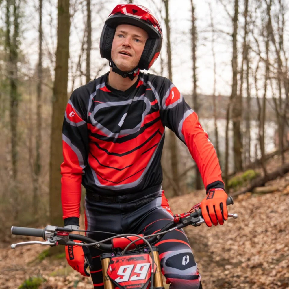 Jitsie L3 Petrl Trials Pants - Red - Road and Trials