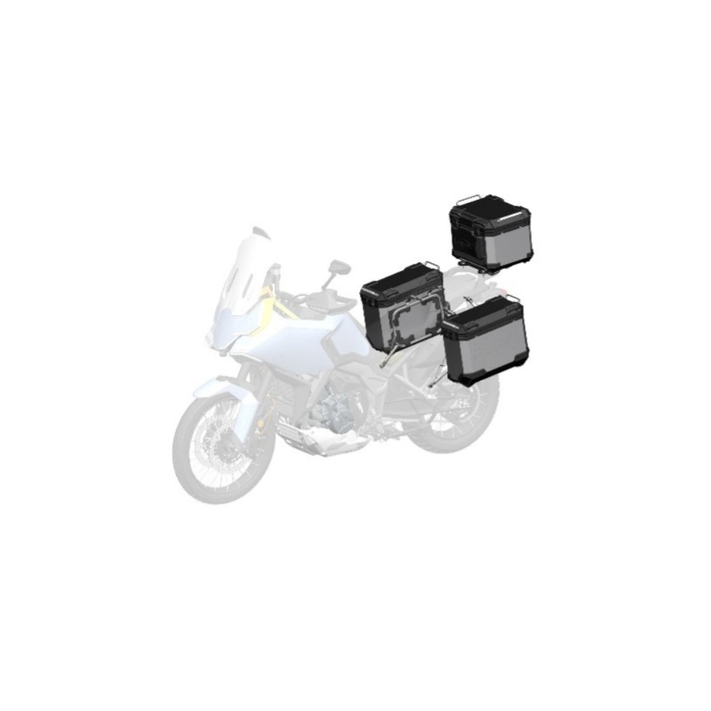 Zontes ZT703-F Adventure Bike + Full Luggage - Grey / Blue
